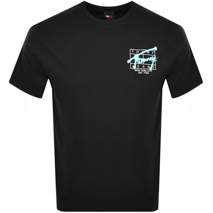 Tommy Jeans Spray T Shirt Black